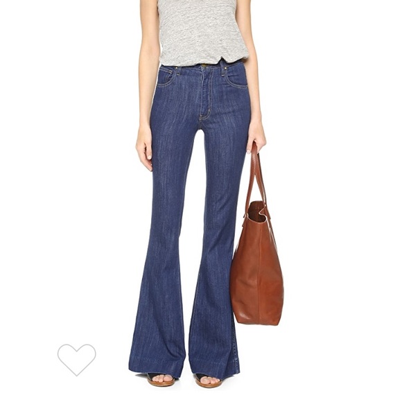 THE GREAT. Denim - The Great High Rise Wide Leg Jeans